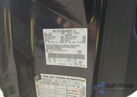 2013 Ford F-150 Lariat from USA, damaged, VIN 1FTFW1ET5DFC47177